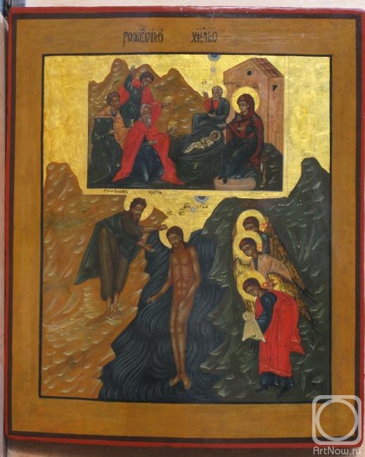 Shurshakov Igor. Two-part icon "The Nativity of Christ and the Epiphany"
