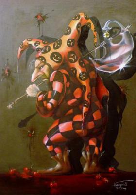 Harlequin The Executioner or the Guardian of Black Humor