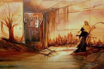 Dante and the door (Surrimpressionism). Barkov Vladimir