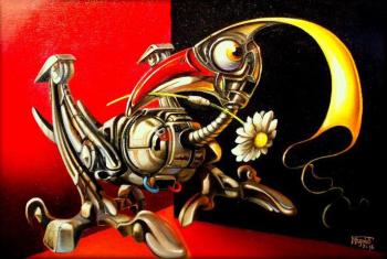 Vacuum cleaner who dreams to become a bird (Russian Surrealism). Barkov Vladimir