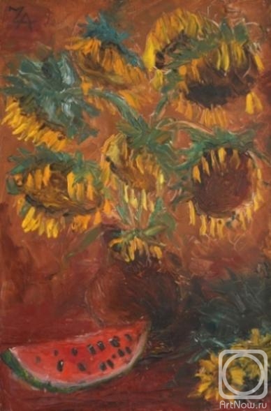Chernyy Alexey. Still life with sunflowers