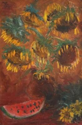 Still life with sunflowers. Chernyy Alexey