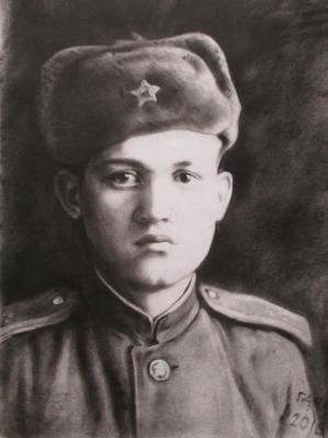 Uncle Misha, from a photo (Dry Brush Portrait). Dobrovolskaya Gayane