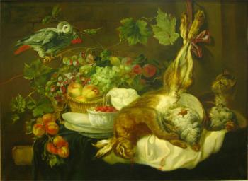 Still life with a dead hare. Dianov Mikhail