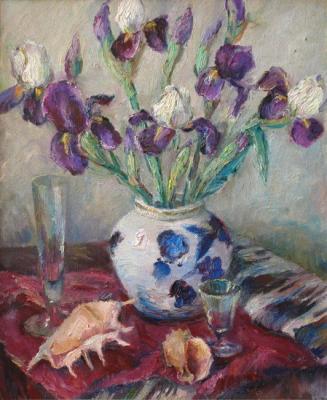 Still life with irises