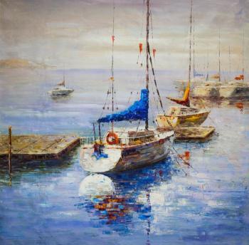 Boats at the pier. Vevers Christina
