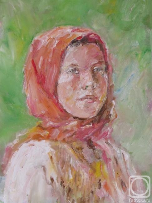 Novikova Marina. Girl in a headscarf