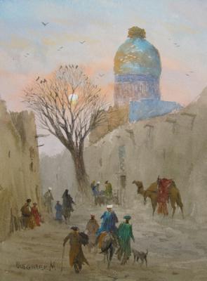 In the evening in the village. Mukhamedov Ulugbek