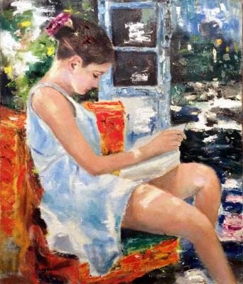 Girl with a book. Zhadko Grigory