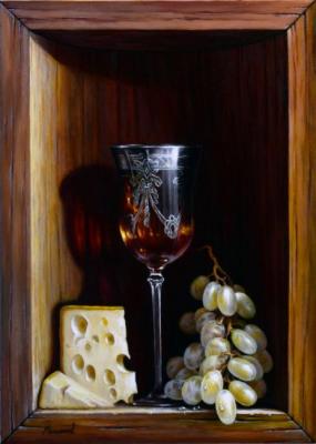 Grapes with a glass of. Melnikov Alexander