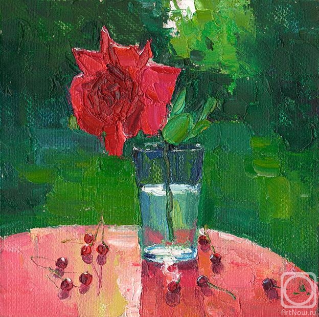 Korniichuk Elena. Still life with cherries