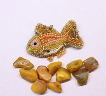 Brooch "Goldfish"