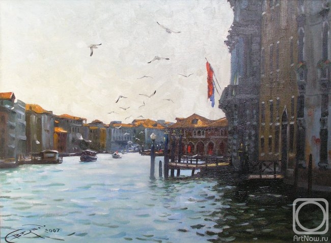 Ershov Vladimir. Er 1405 :: Seagulls over Grand Canal (Venice, Italy)