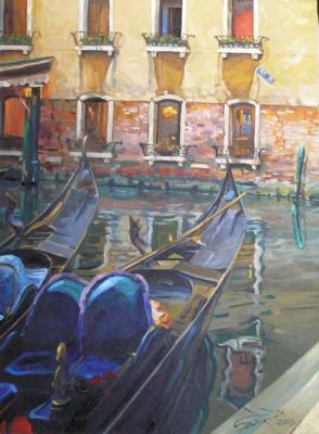 Er 1409 :: Evening. Gondolas (Venice, Italy)
