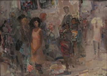Bus stop (Loneliness In A Crowd). Makarov Vitaly