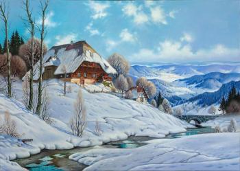Winter landscape in the Alps. Elokhin Pavel