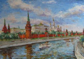 Moscow. waterbus (Painting Of Churches). Kruglova Svetlana