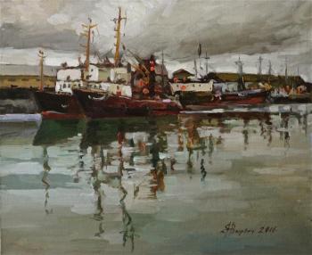 Vyrvich Valentin Nikolaevich. Cloudy day at the port