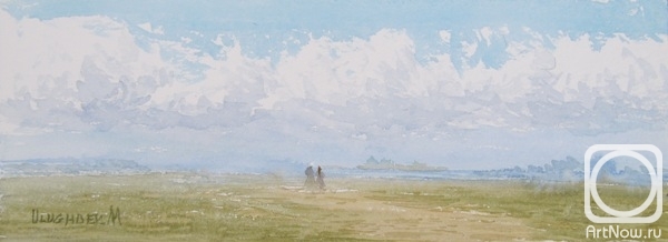 Mukhamedov Ulugbek. Landscape with clouds