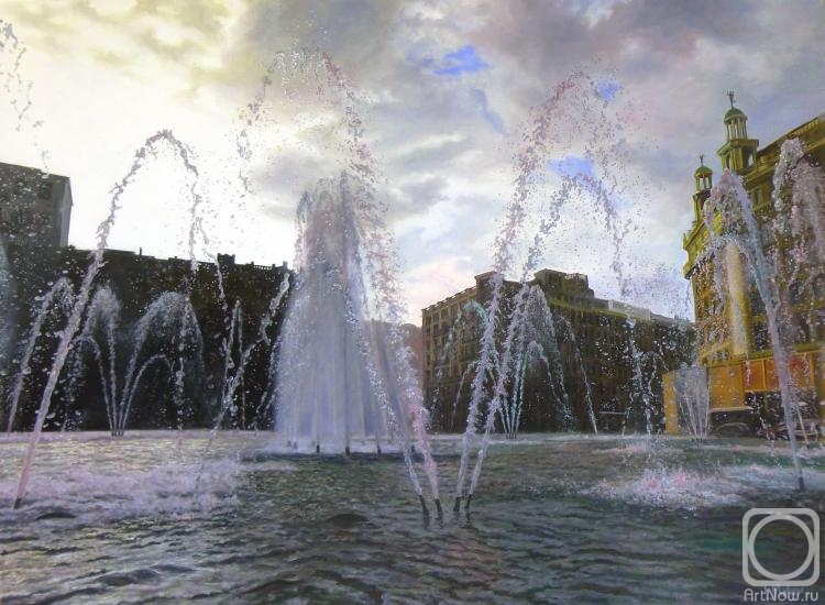 Obolsky leonid. Fountain in Barcelona