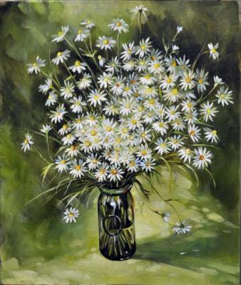 daisies in green