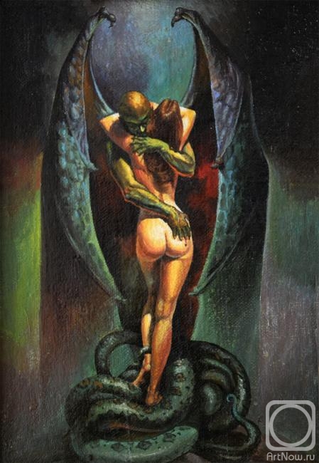 Bakaeva Yulia. Kiss of the vampire (copy from the painting by B. Vallegio)