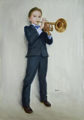 A trumpet. Petrova Elena