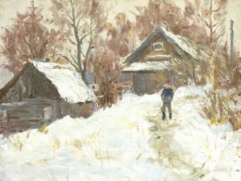 Winter (Wooden Log Huts). Klyuzhin Gennadiy