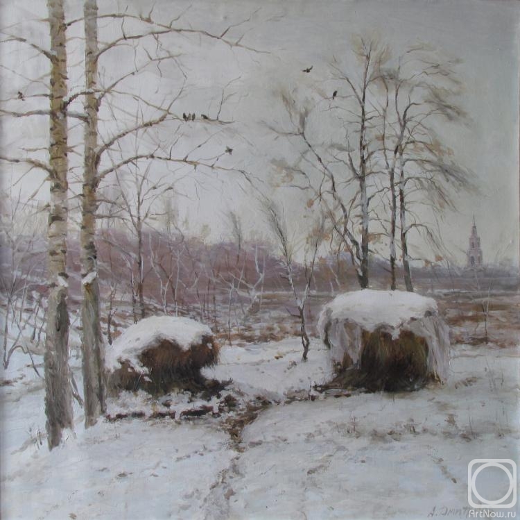 Dmitriev Andrey. Winter day. Haystacks