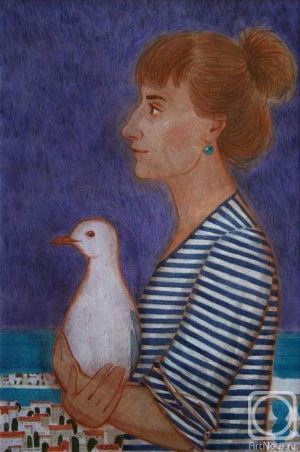 Novikov Vladimir. Artist drawing seagulls