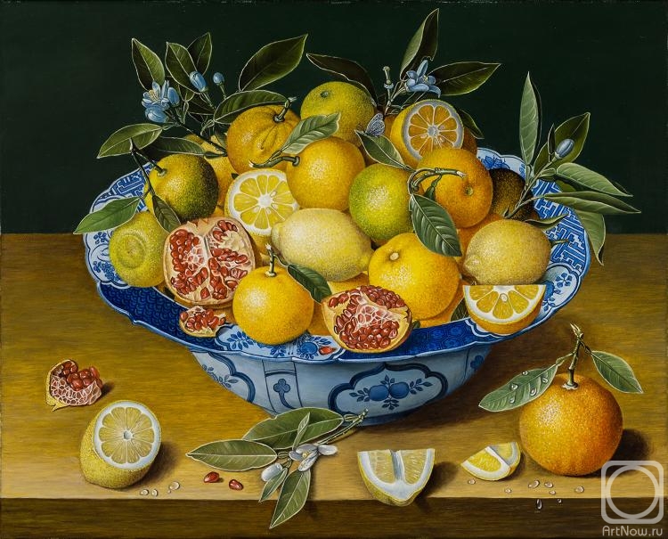 Elokhin Pavel. Still Life with Lemons, Oranges and a Pomegranate