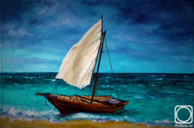 Udris Irina. Lonely boat