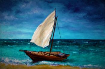 Lonely boat. Udris Irina