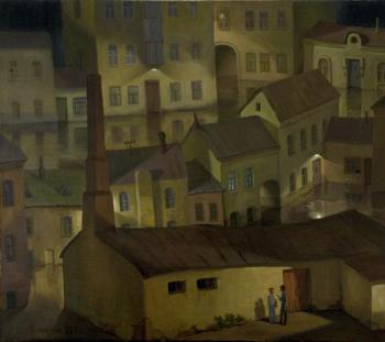 Night in the old town. Paroshin Vladimir