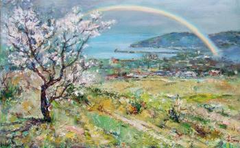 Landscape with rainbow (Landscape With A Rainbow). Bondarevskaya Nadezhda