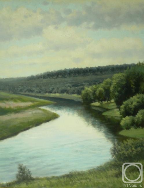 Toporkov Anatoliy. Landscape with a river. K. Kryzhitsky 1891