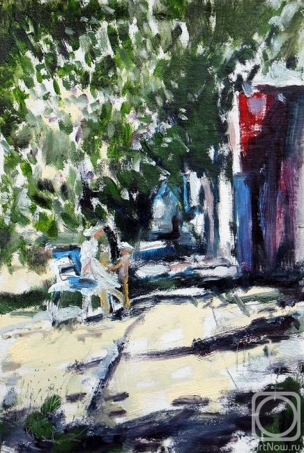 Makeev Sergey. On a hot afternoon on a bench. 2017