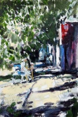 On a hot afternoon on a bench. 2017. Makeev Sergey