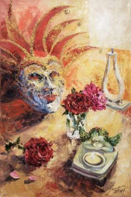 still life with a mask