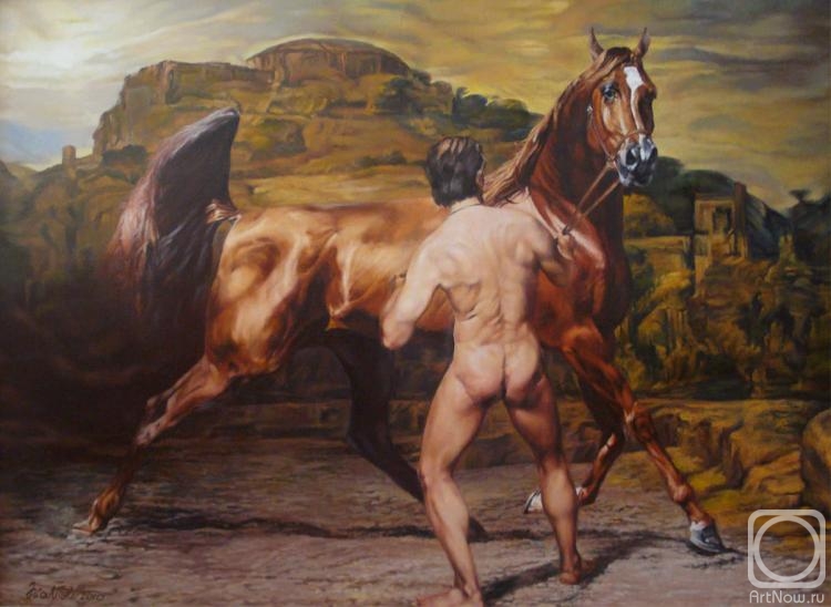 Ivanov Vladimir. Man and horse