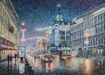 Christmas lights Nevsky Prospekt. Razzhivin Igor