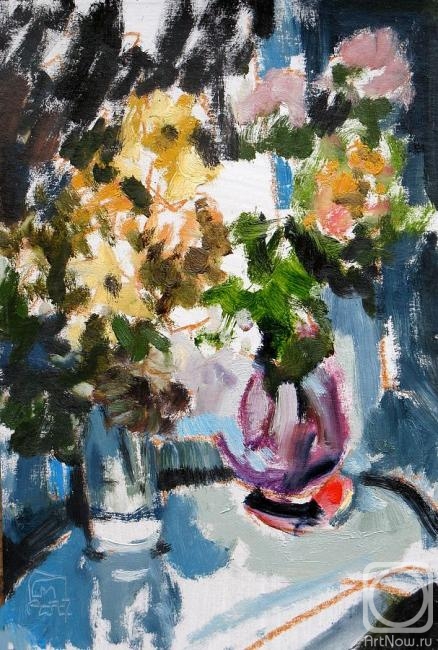 Makeev Sergey. Flowers on the window. 2017