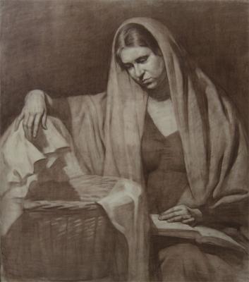 Woman with a cradle. Dianov Mikhail
