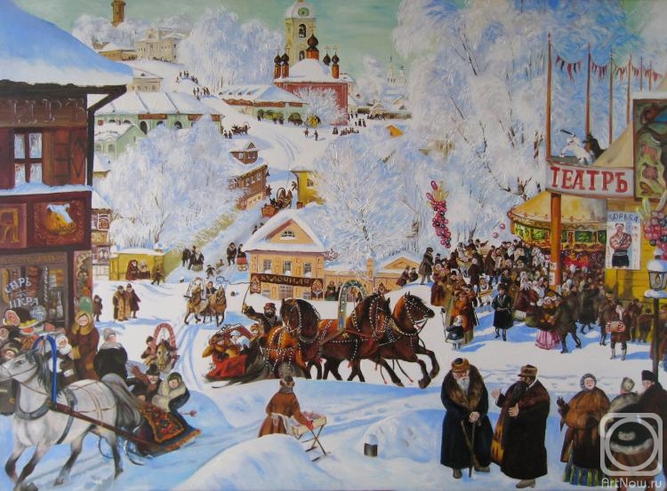 Shaykina Natalia. Shrovetide. 1919. B.M. Kustodiev (copy)