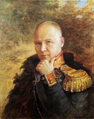 male portrait (Military Uniform). Nekrasov Evgeny