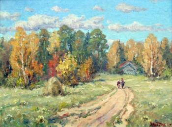 Autumn. The road to the village Mashino. Fedorenkov Yury