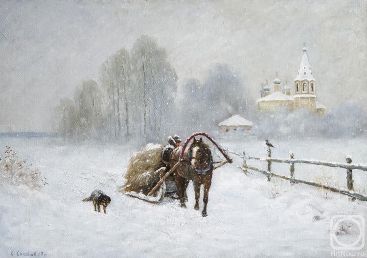 Solovyev Sergey. On the wood-sledge