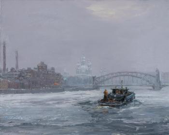 Tug-icebreaker at River Neva. Solovev Alexey