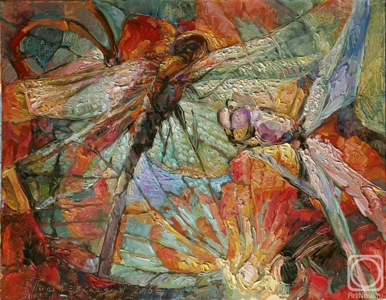 Podgaevskaya Marina. Summer day. Dragonflies