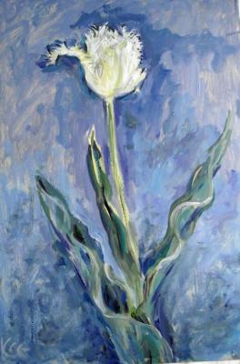 Tulip as a white swan. Sechko Xenia